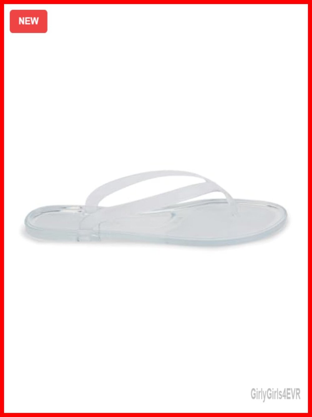 Jelly Flip Flops Cushioned Thong Sandals Slip On Women's Summer Beach